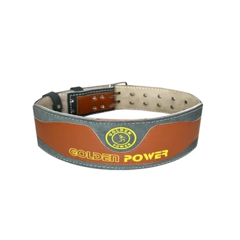 کمربند پاورلیفتینگ چرم دورنگ گلدن پاور Golden Power